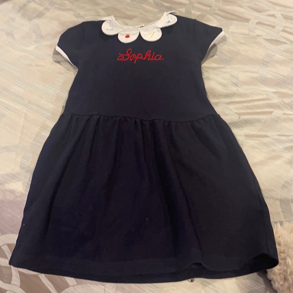 Bella bliss back to school navy dress 6 “Sophia” detail